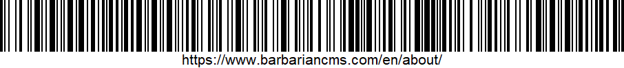 About Barbarian CMS Bar code